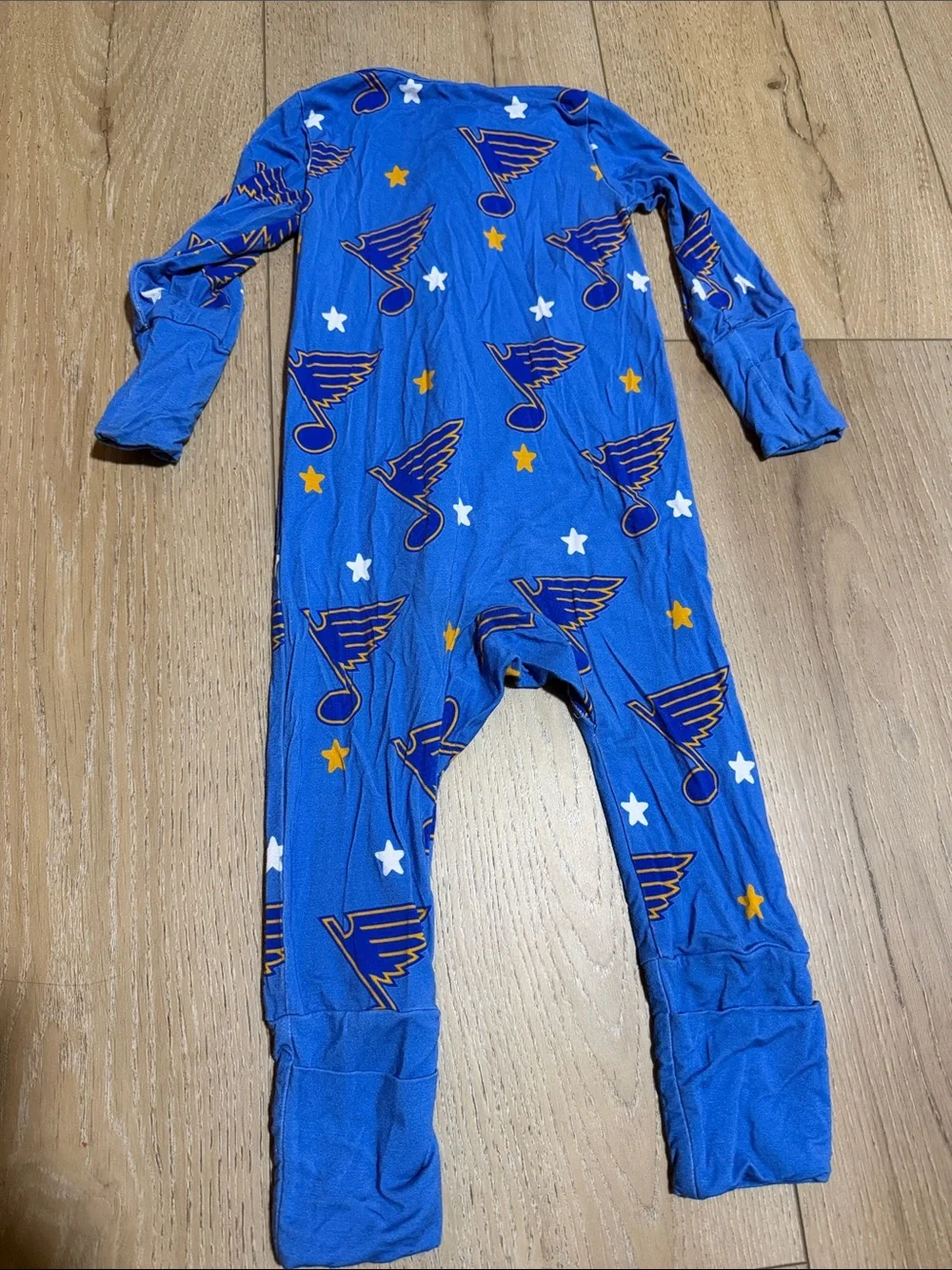 Bamboo zippy|STL Blues print|12-18M
